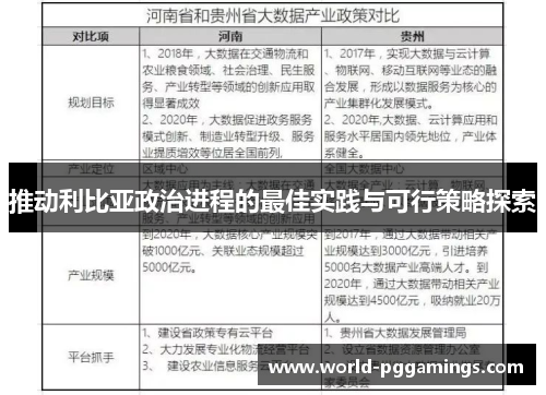 推动利比亚政治进程的最佳实践与可行策略探索